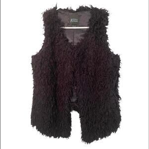 Guess Faux Fur Vest Womens SIze Small  Fuzzy boho Size S Mob Wife